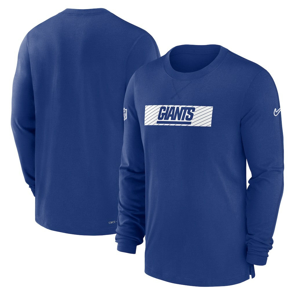 New York Giants Sideline Player Performance Long Sleeve T-Shirt Royal - Nike