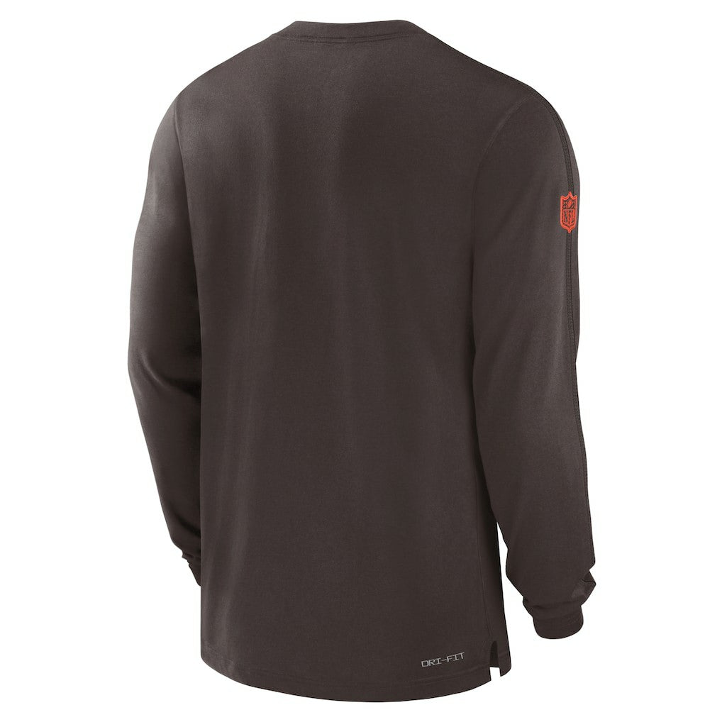 Cleveland Browns Sideline Player Performance Long Sleeve T-Shirt Brown - Nike