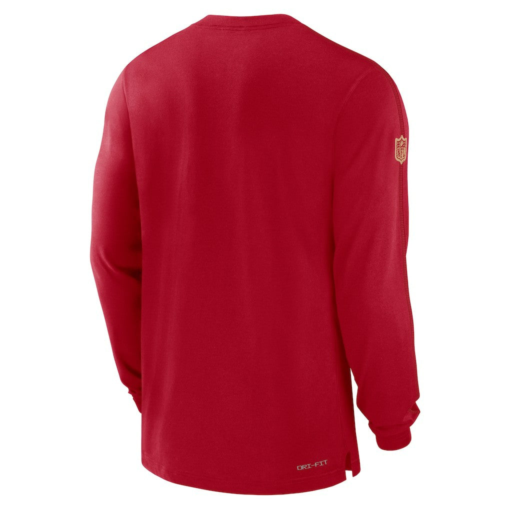 San Francisco 49ers Sideline Player Performance Long Sleeve T-Shirt Scarlet - Nike