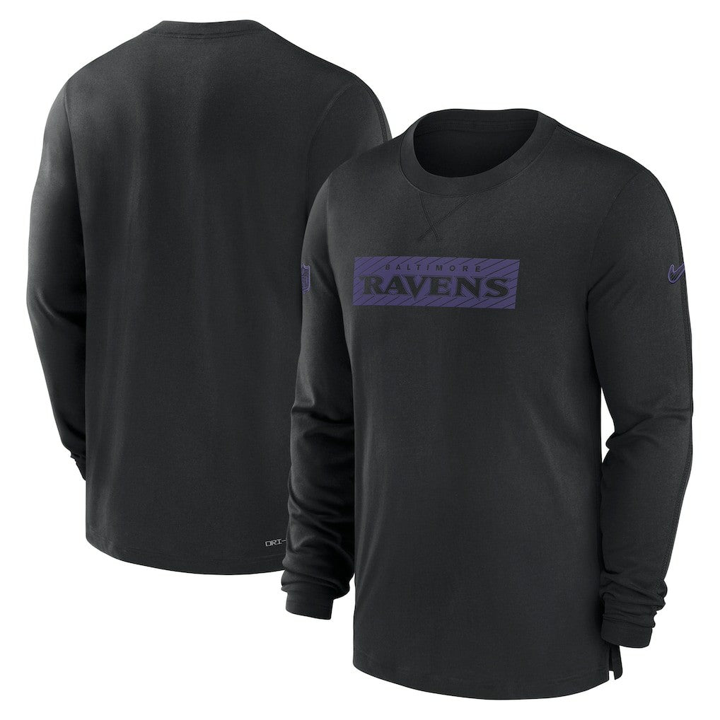 Baltimore Ravens Sideline Player Performance Long Sleeve T-Shirt Black - Nike