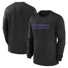 Baltimore Ravens Sideline Player Performance Long Sleeve T-Shirt Black - Nike