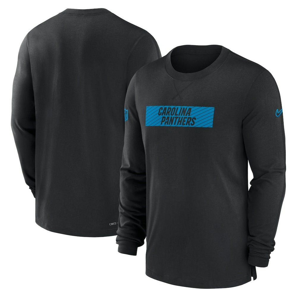 Carolina Panthers Sideline Player Performance Long Sleeve T-Shirt Black - Nike