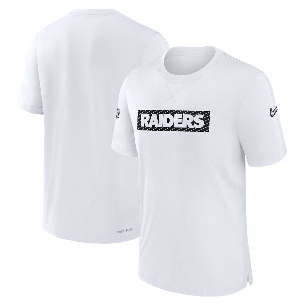 Las Vegas Raiders Sideline Player Performance T-Shirt White - Nike