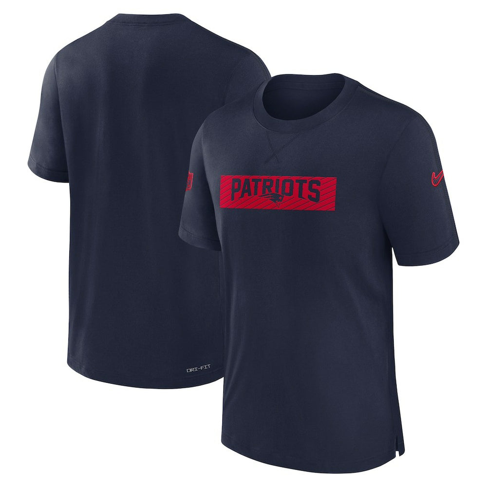 New England Patriots Sideline Player Performance T-Shirt Navy - Nike