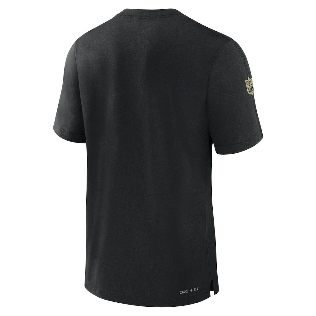 New Orleans Saints Sideline Player Performance T-Shirt Black - Nike