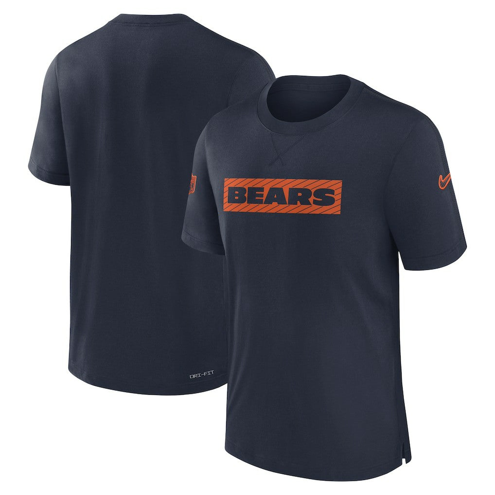 Chicago Bears Sideline Player Performance T-Shirt Navy - Nike