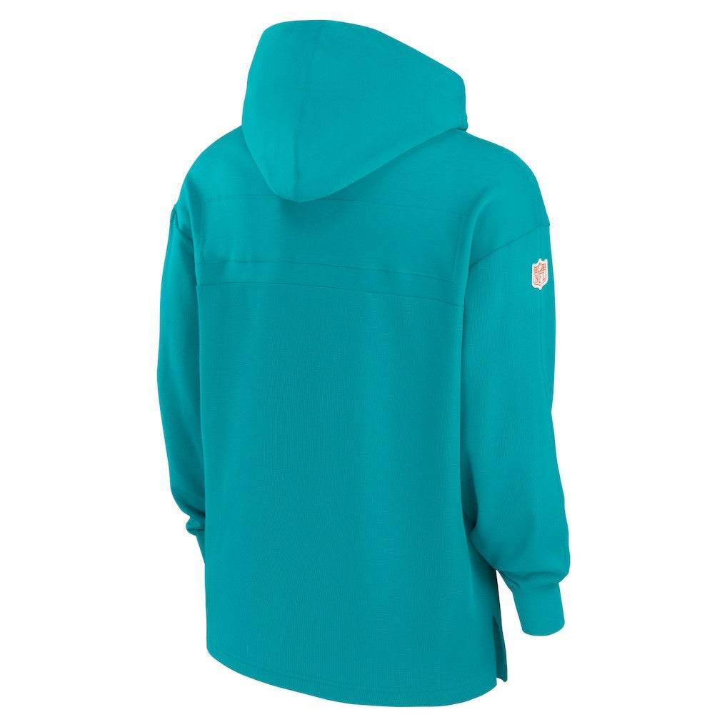 Miami Dolphins Sideline Jersey Performance Pullover Hoodie Aqua - Nike