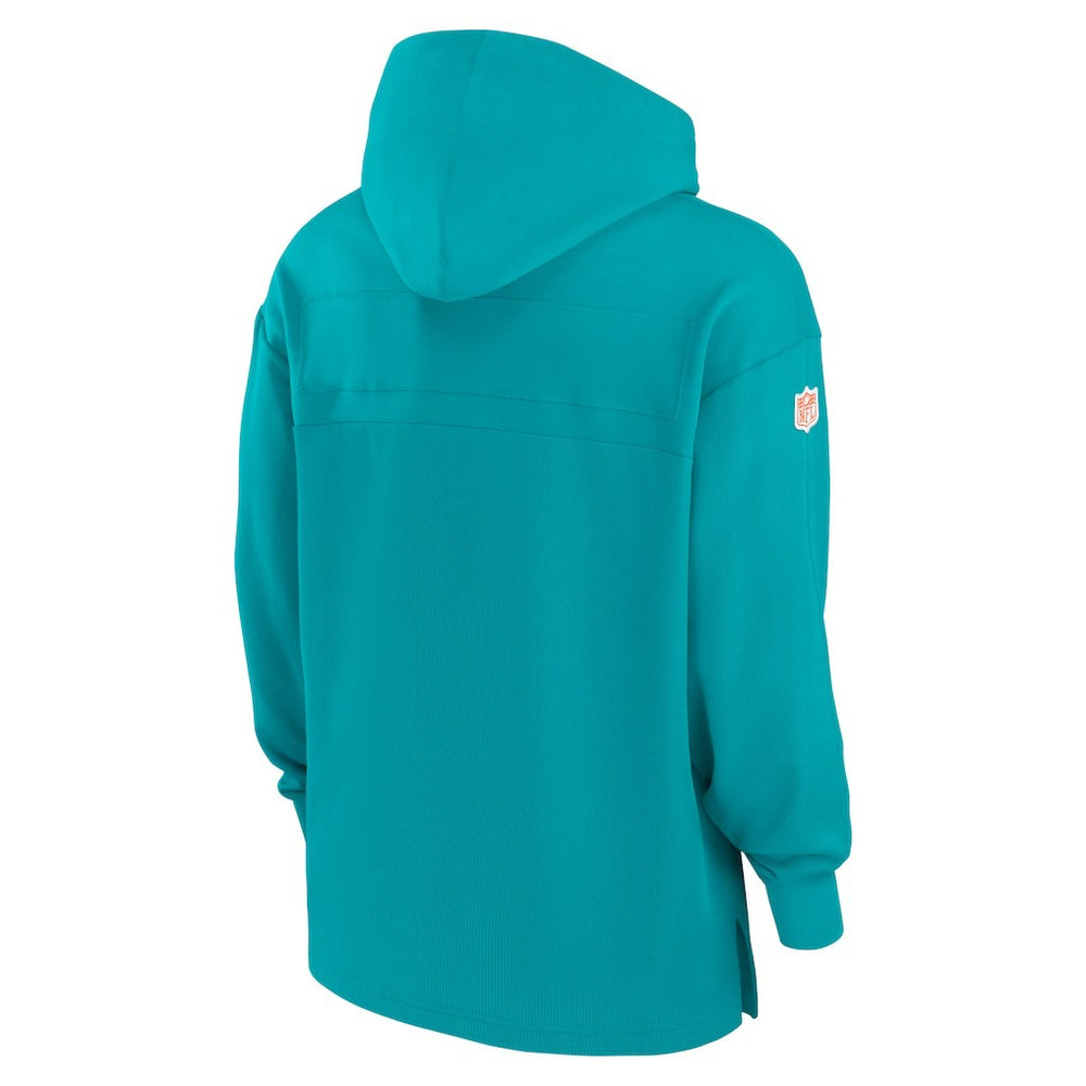 Miami Dolphins Sideline Jersey Performance Pullover Hoodie Aqua - Nike
