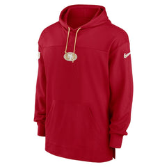 San Francisco 49ers Sideline Jersey Performance Pullover Hoodie Scarlet - Nike
