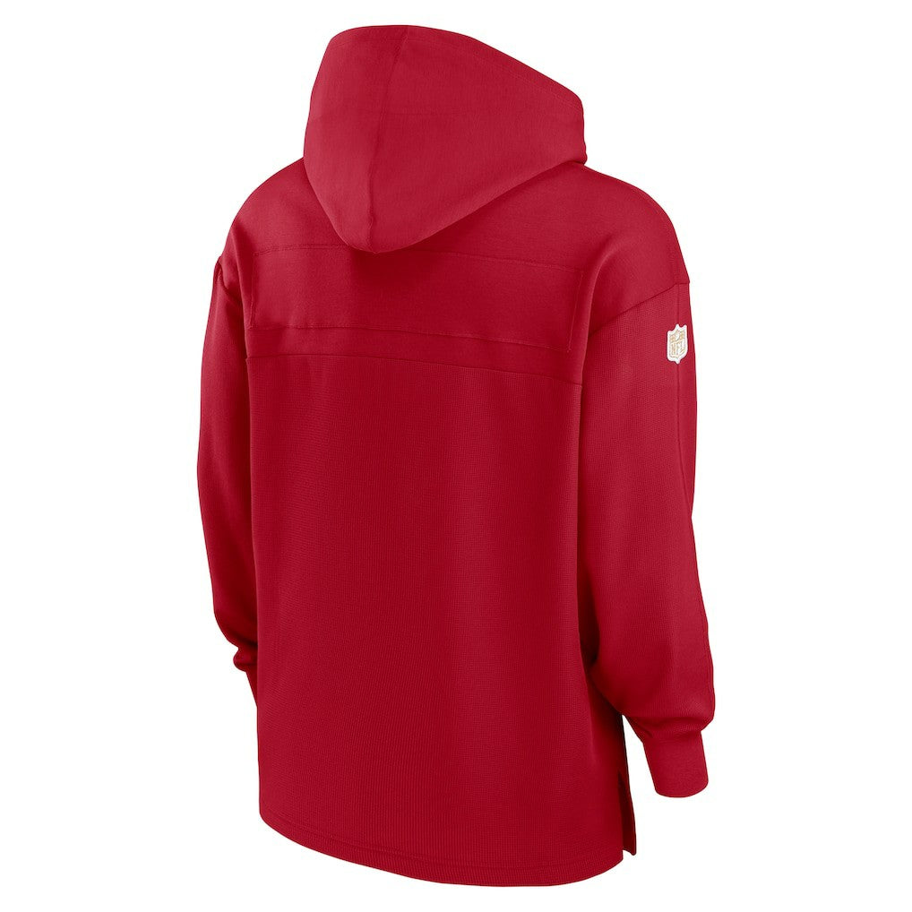 San Francisco 49ers Sideline Jersey Performance Pullover Hoodie Scarlet - Nike