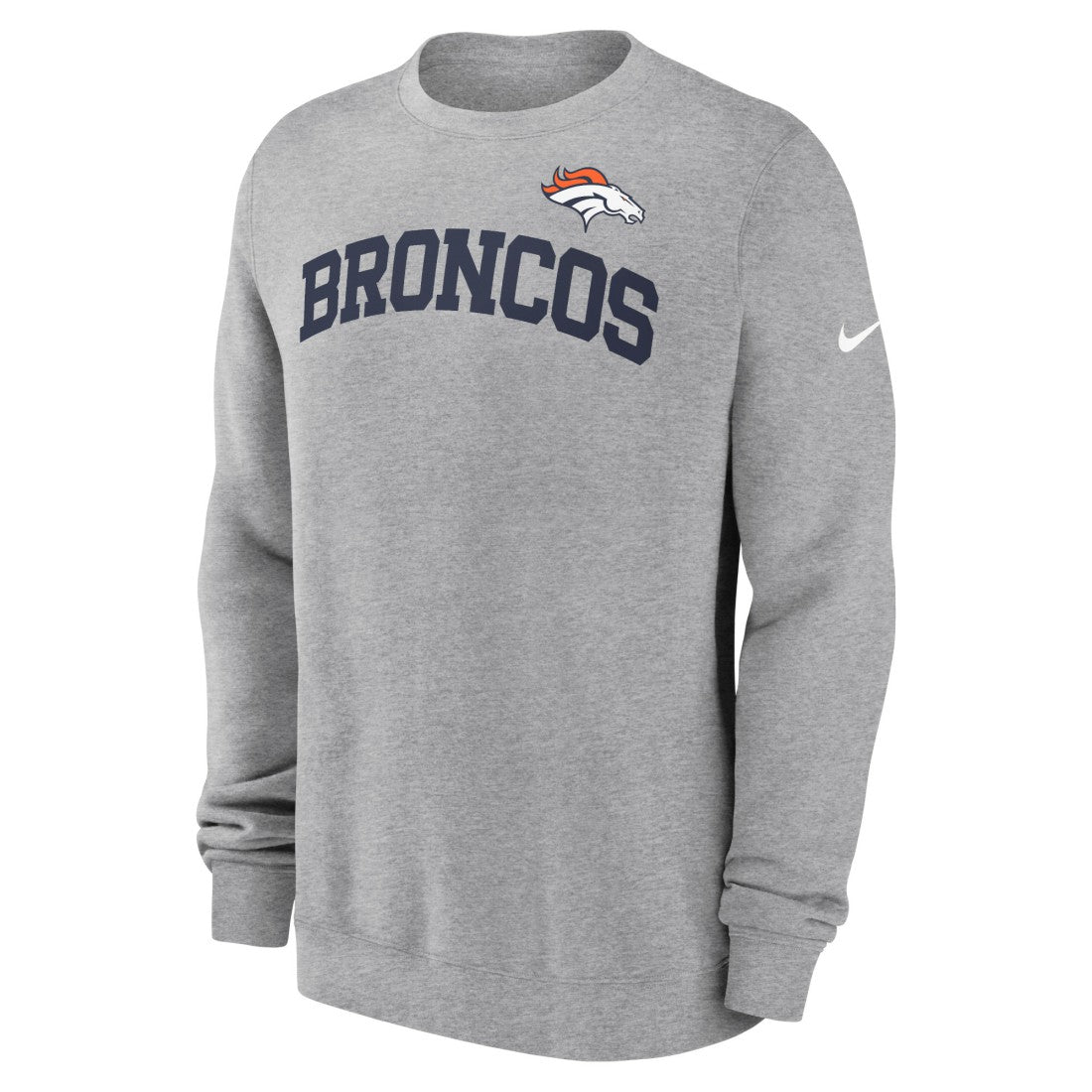 Denver Broncos Club Pullover Sweatshirt Heather Gray - Nike