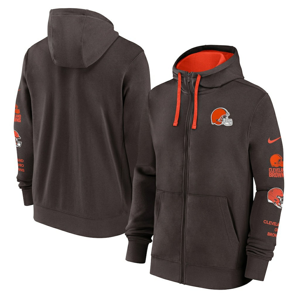 Cleveland Browns Primetime Club Full-Zip Hoodie Brown - Nike