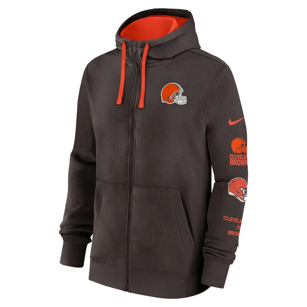 Cleveland Browns Primetime Club Full-Zip Hoodie Brown - Nike
