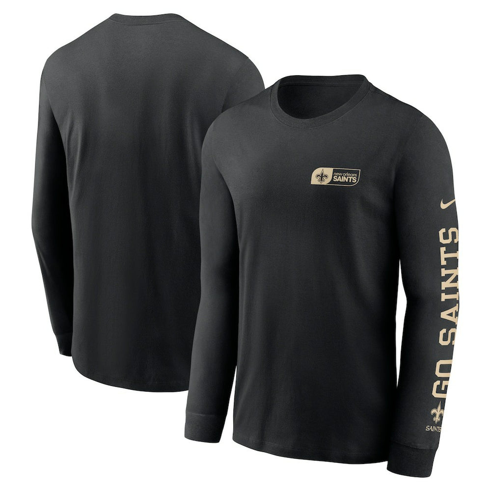 New Orleans Saints All Out Long Sleeve T-Shirt Black - Nike