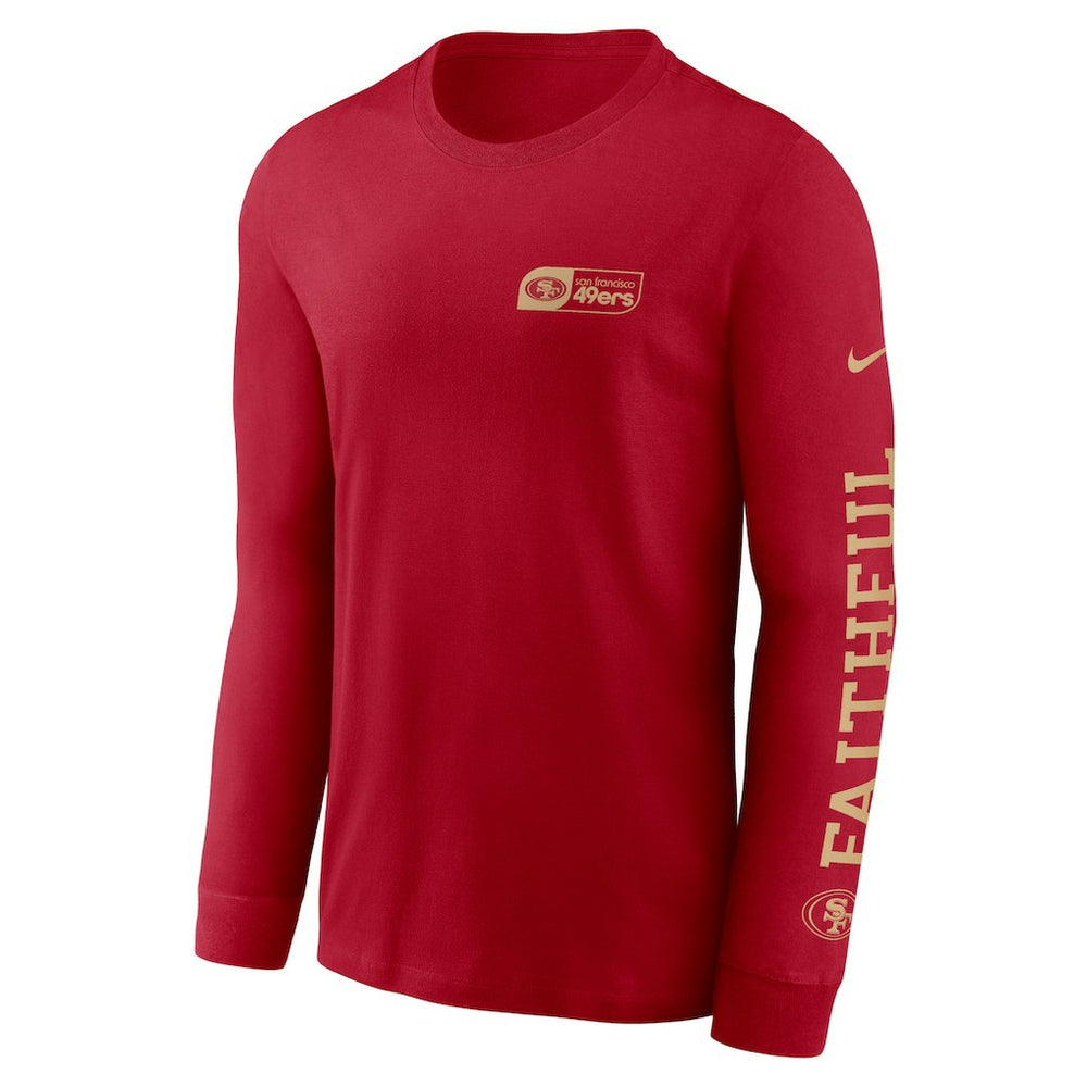 San Francisco 49ers All Out Long Sleeve T-Shirt Scarlet - Nike