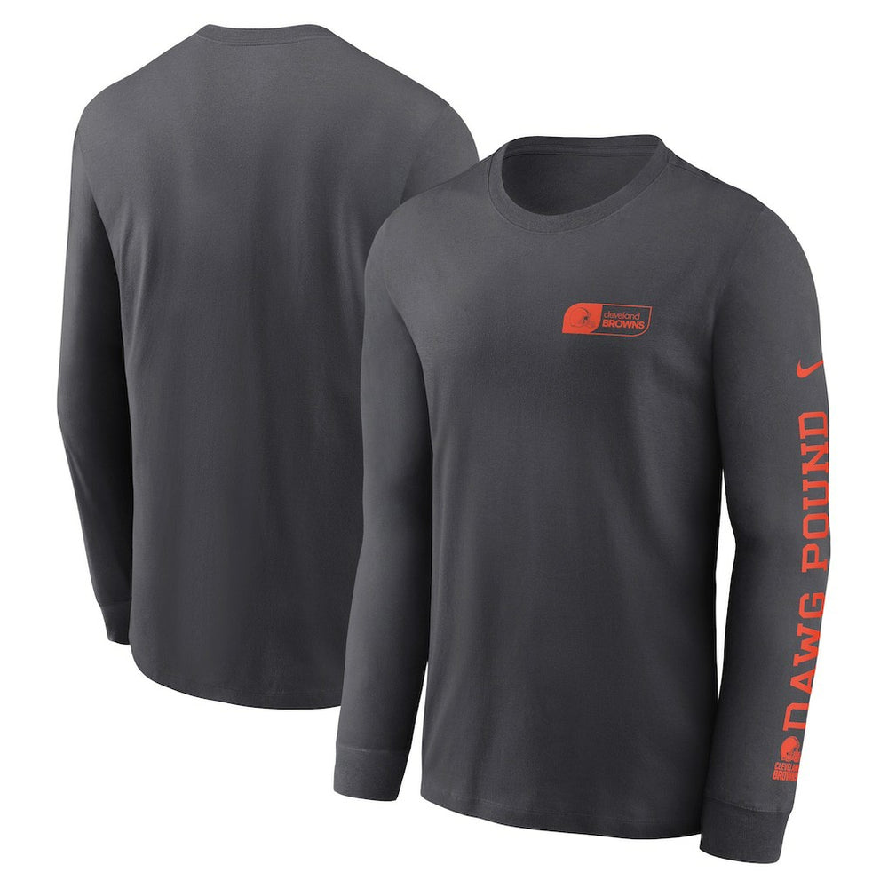 Cleveland Browns All Out Long Sleeve T-Shirt Anthracite - Nike