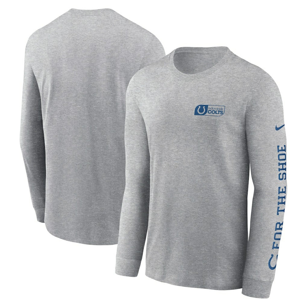 Indianapolis Colts All Out Long Sleeve T-Shirt Heather Gray - Nike
