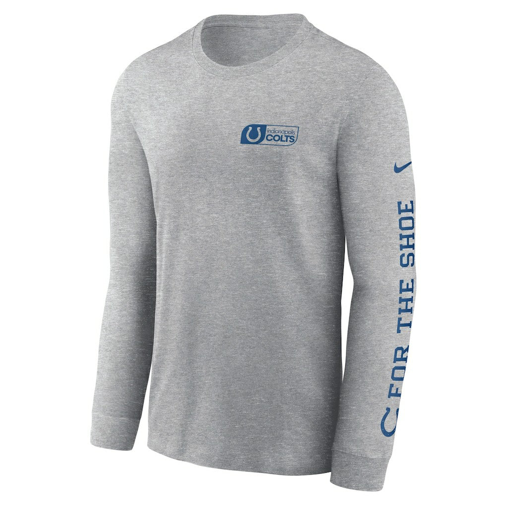 Indianapolis Colts All Out Long Sleeve T-Shirt Heather Gray - Nike
