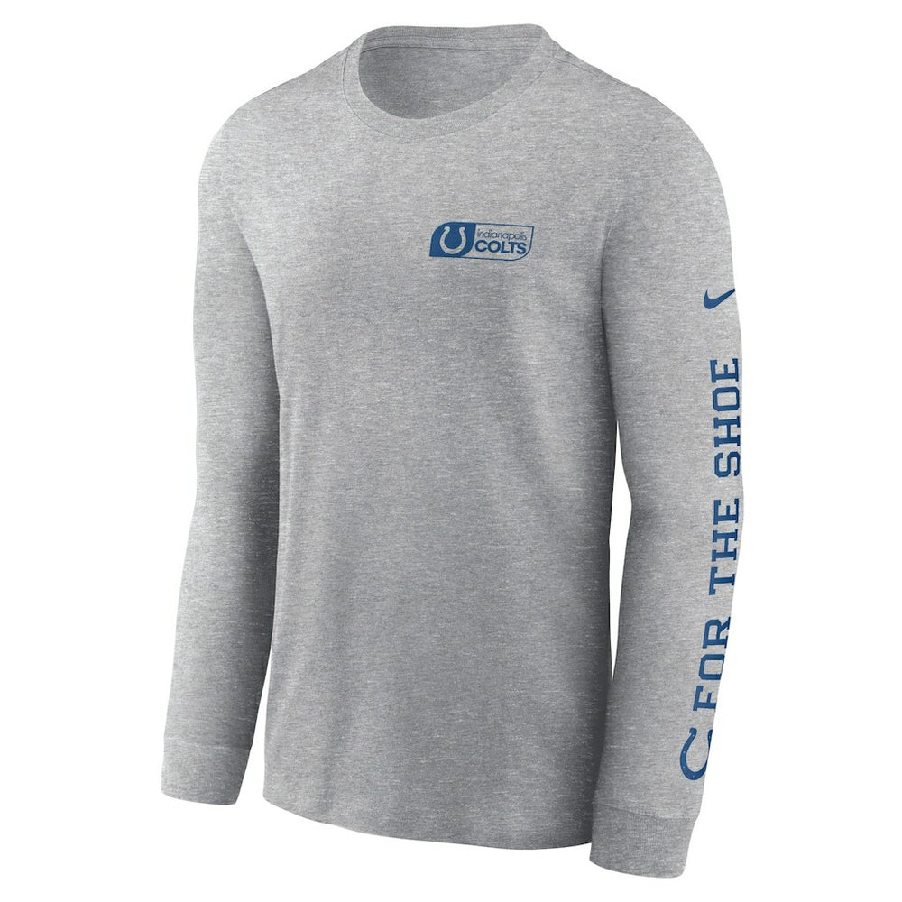Indianapolis Colts All Out Long Sleeve T-Shirt Heather Gray - Nike