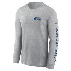 Indianapolis Colts All Out Long Sleeve T-Shirt Heather Gray - Nike