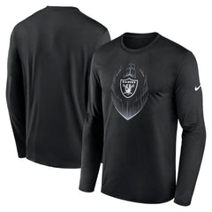 Las Vegas Raiders Icon Legend Performance Long Sleeve T-Shirt Black - Nike