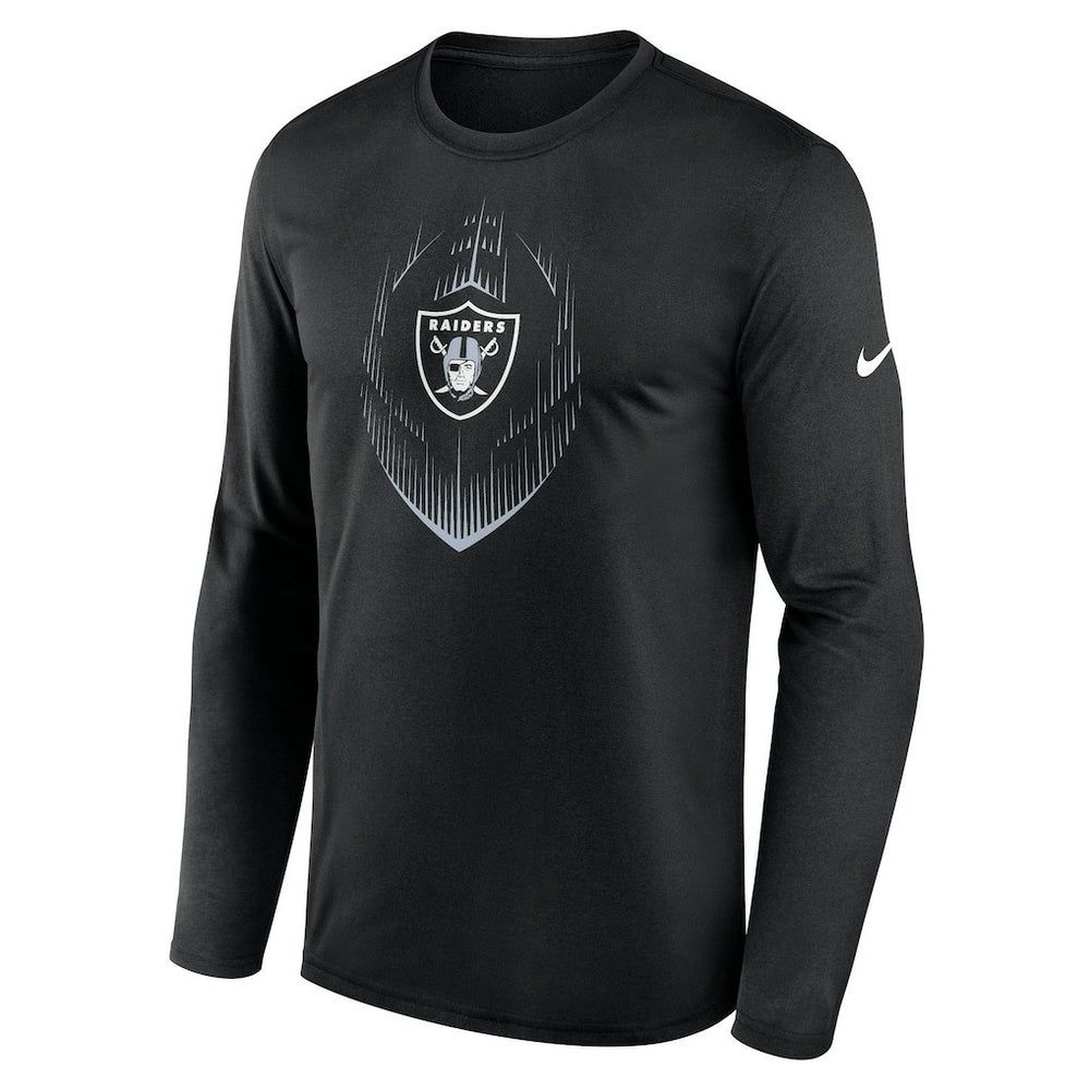 Las Vegas Raiders Icon Legend Performance Long Sleeve T-Shirt Black - Nike