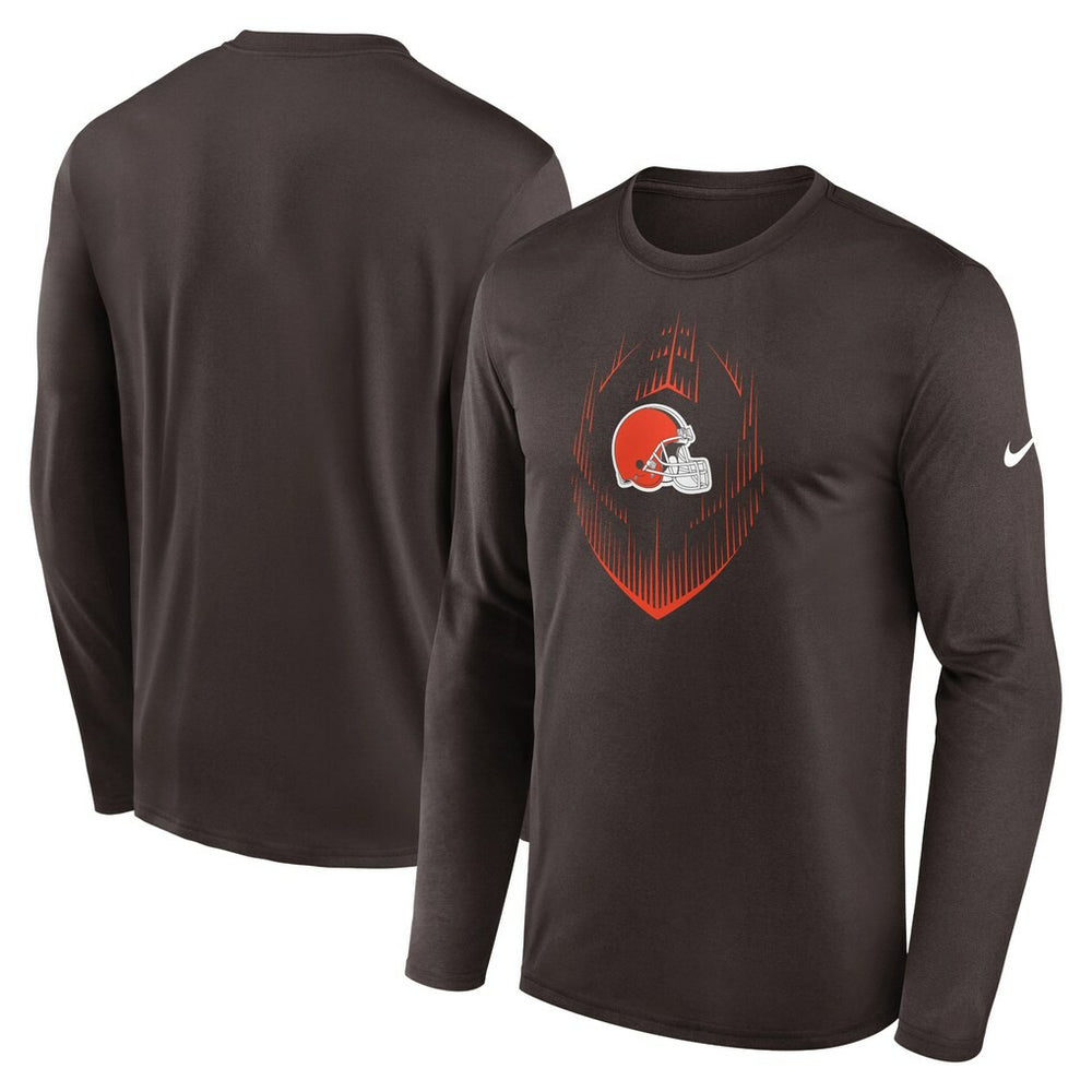Cleveland Browns Icon Legend Performance Long Sleeve T-Shirt Brown - Nike