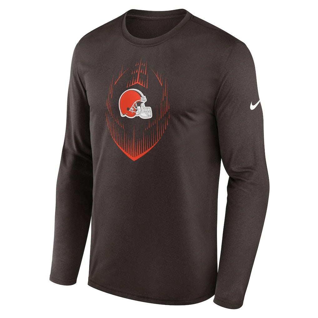 Cleveland Browns Icon Legend Performance Long Sleeve T-Shirt Brown - Nike