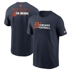 Chicago Bears Outline T-Shirt Navy - Nike
