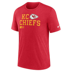 Kansas City Chiefs Overlap Lockup Tri-Blend T-Shirt Red - Nike