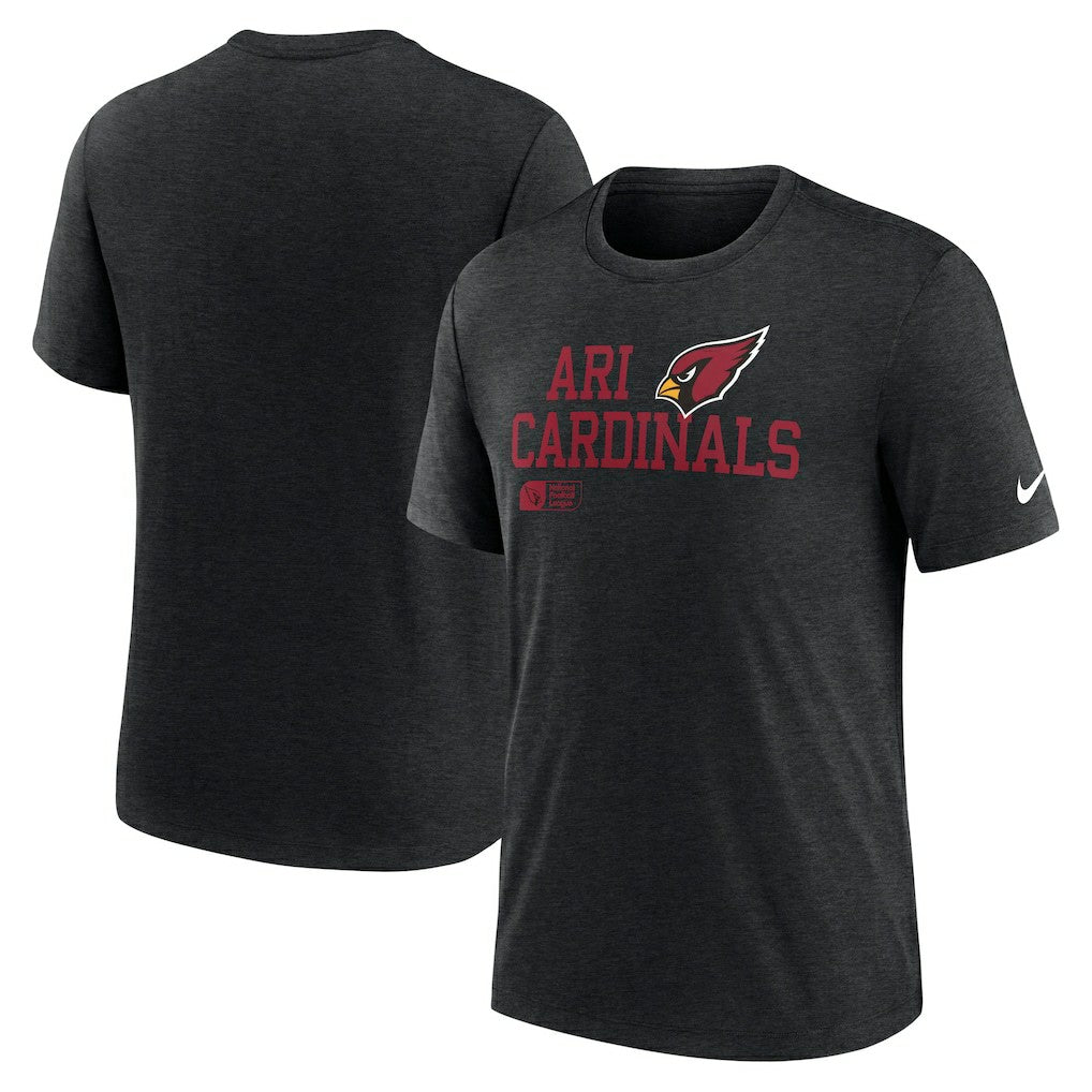 Arizona Cardinals Overlap Lockup Tri-Blend T-Shirt Black - Nike
