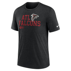 Atlanta Falcons Overlap Lockup Tri-Blend T-Shirt Black - Nike