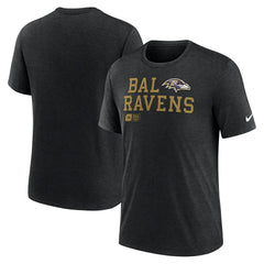 Baltimore Ravens Overlap Lockup Tri-Blend T-Shirt Black - Nike