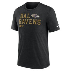 Baltimore Ravens Overlap Lockup Tri-Blend T-Shirt Black - Nike