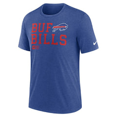 Buffalo Bills Overlap Lockup Tri-Blend T-Shirt Royal - Nike