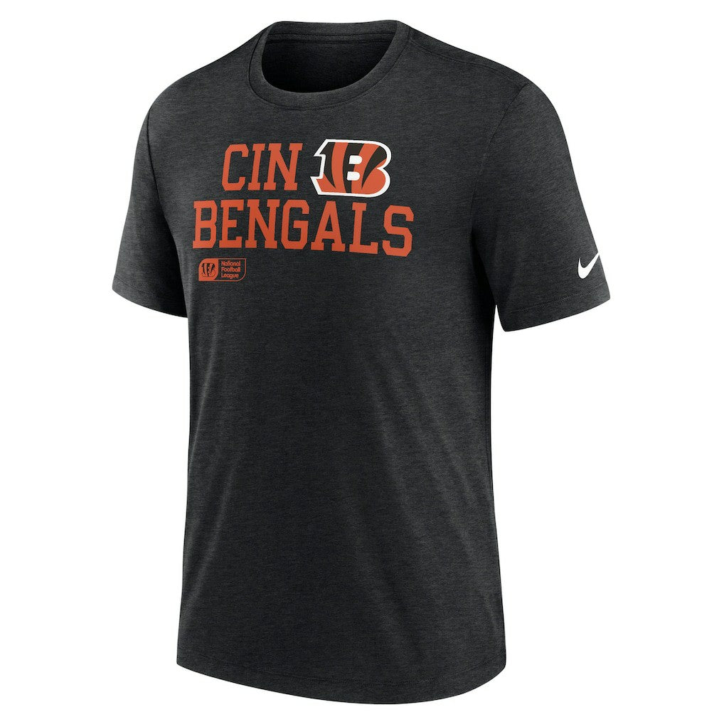 Cincinnati Bengals Overlap Lockup Tri-Blend T-Shirt Black - Nike
