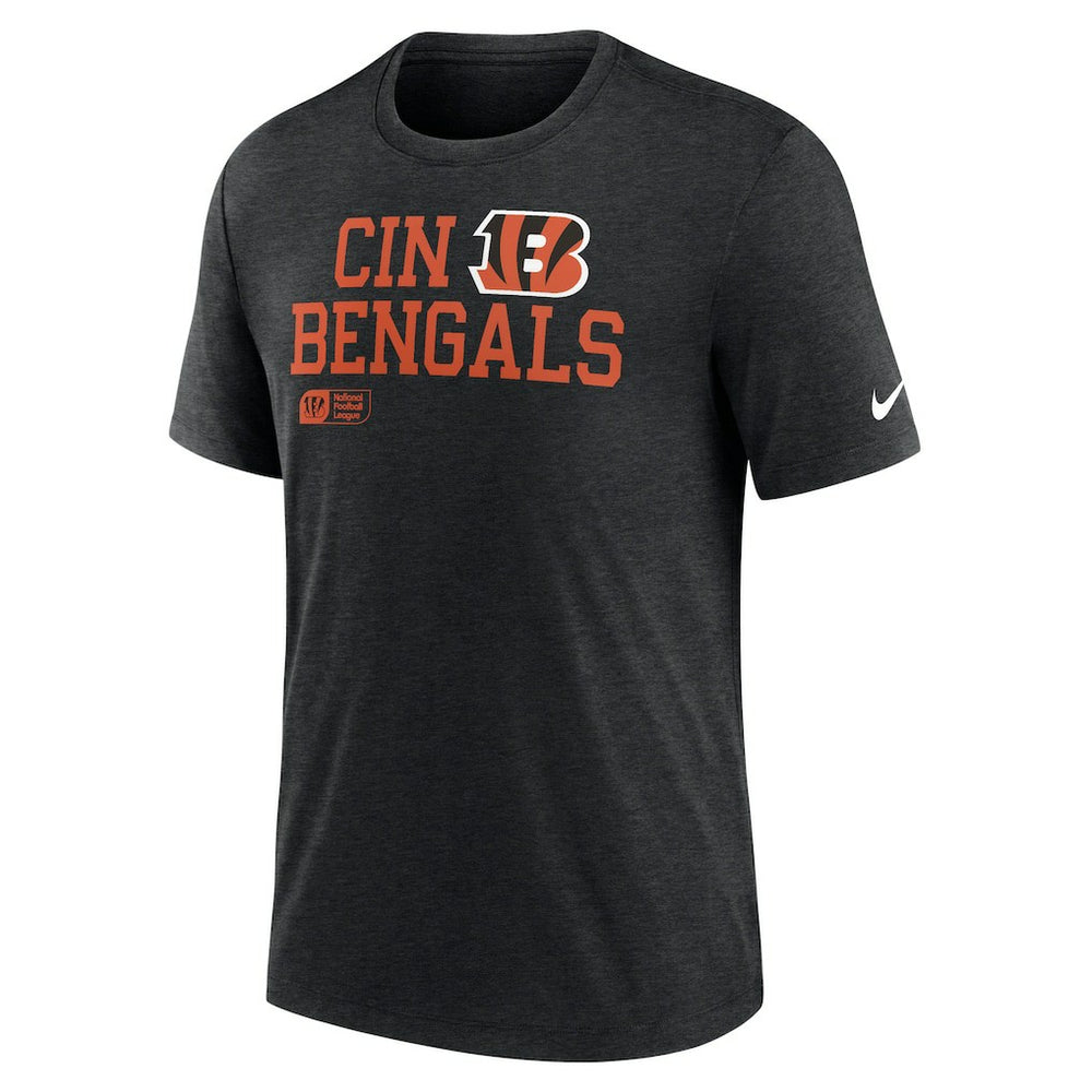 Cincinnati Bengals Overlap Lockup Tri-Blend T-Shirt Black - Nike
