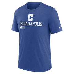Indianapolis Colts Overlap Lockup Tri-Blend T-Shirt Royal - Nike