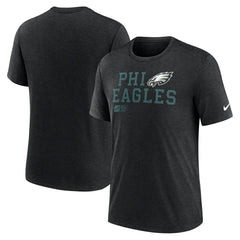 Philadelphia Eagles Overlap Lockup Tri-Blend T-Shirt Black - Nike