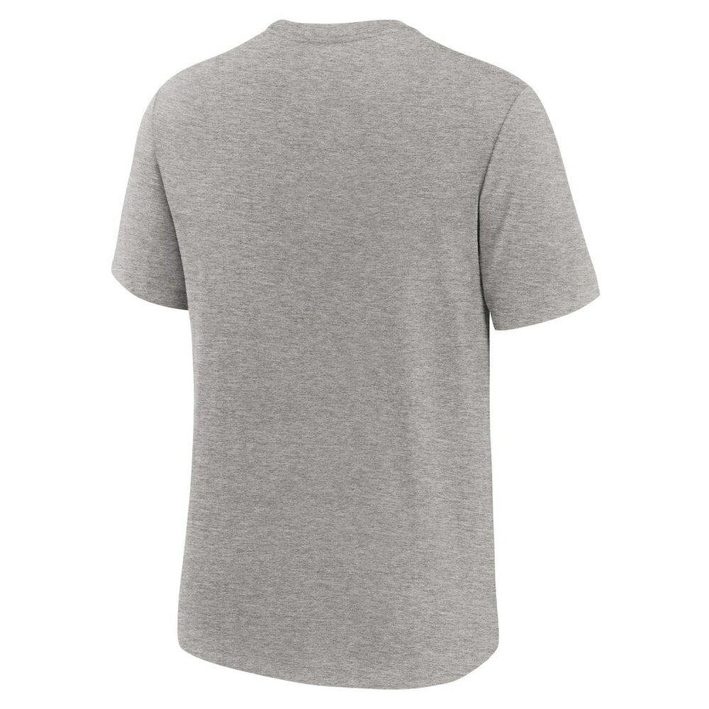 Miami Dolphins Overlap Lockup Tri-Blend T-Shirt Heather Gray - Nike