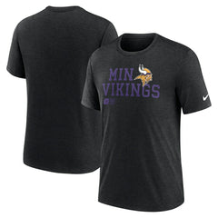 Minnesota Vikings Overlap Lockup Tri-Blend T-Shirt Black - Nike