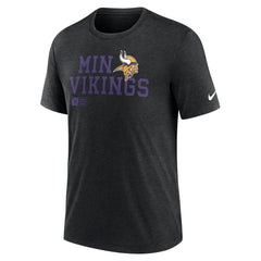 Minnesota Vikings Overlap Lockup Tri-Blend T-Shirt Black - Nike