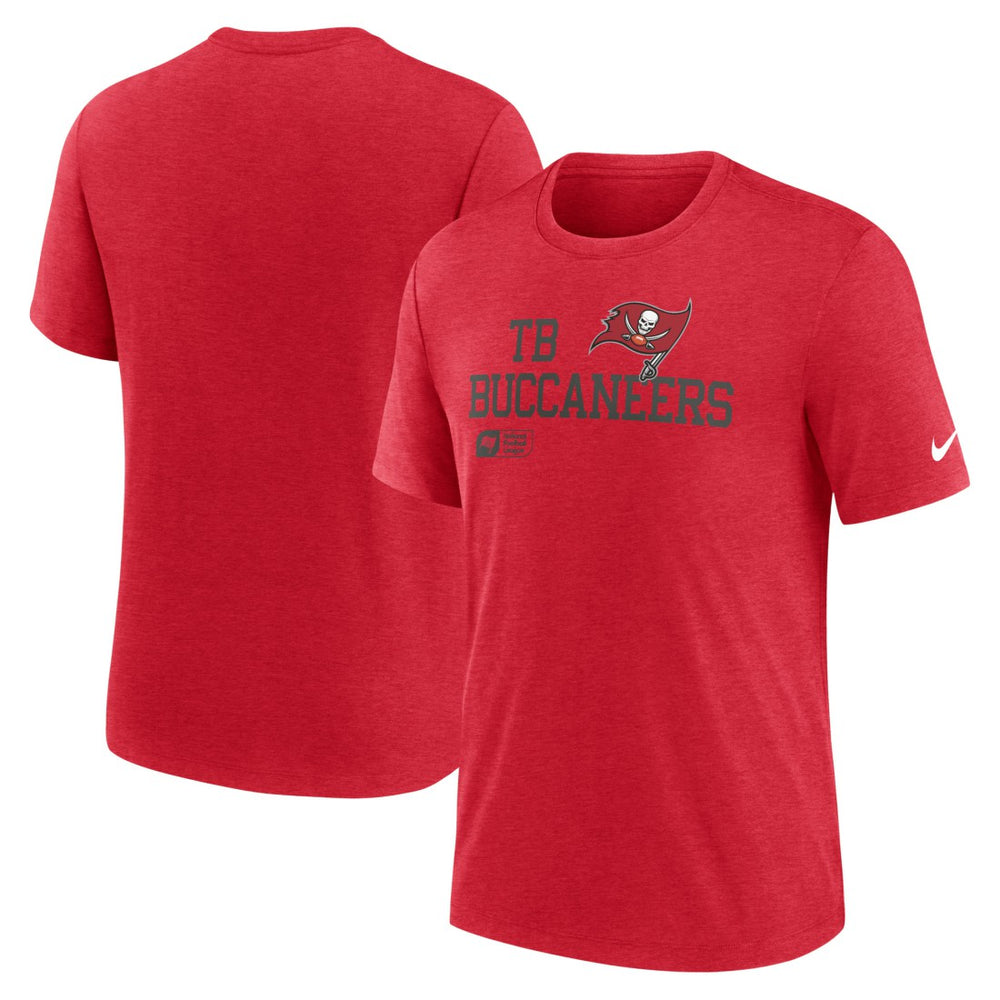 Tampa Bay Buccaneers Overlap Lockup Tri-Blend T-Shirt Red - Nike