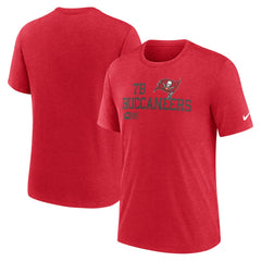 Tampa Bay Buccaneers Overlap Lockup Tri-Blend T-Shirt Red - Nike