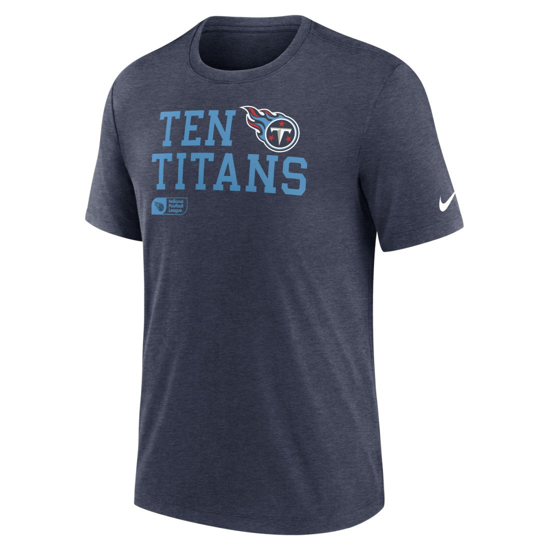 Tennessee Titans Overlap Lockup Tri-Blend T-Shirt Navy - Nike