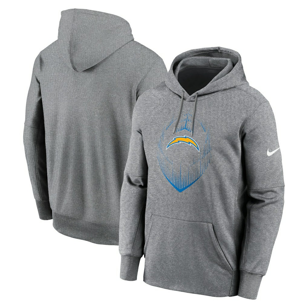 Los Angeles Chargers Icon Performance Pullover Hoodie Heather Gray - Nike