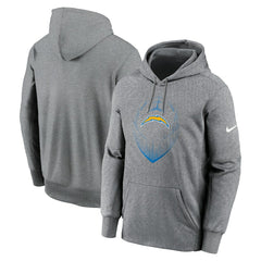 Los Angeles Chargers Icon Performance Pullover Hoodie Heather Gray - Nike