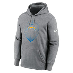 Los Angeles Chargers Icon Performance Pullover Hoodie Heather Gray - Nike
