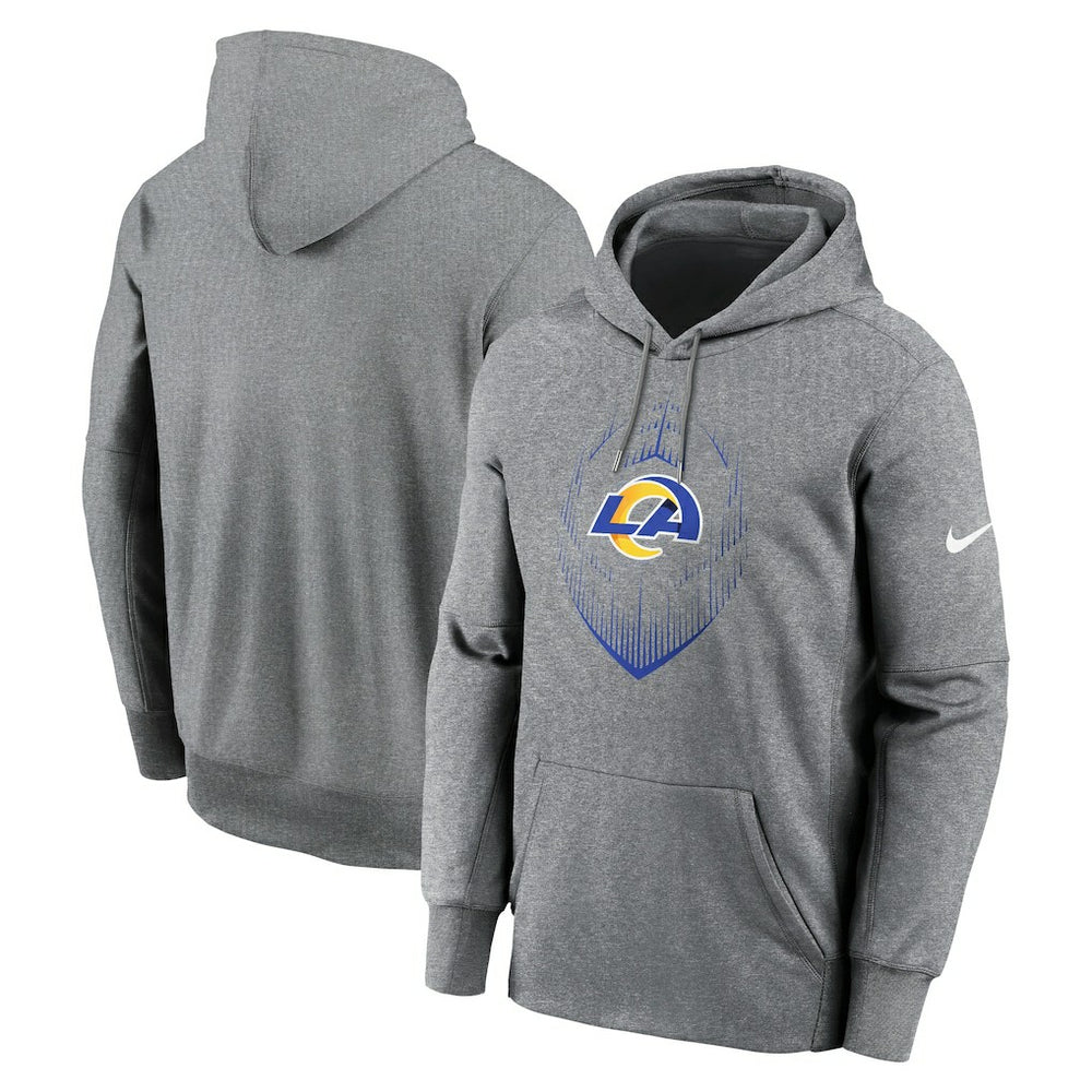 Los Angeles Rams Icon Performance Pullover Hoodie Heather Gray - Nike