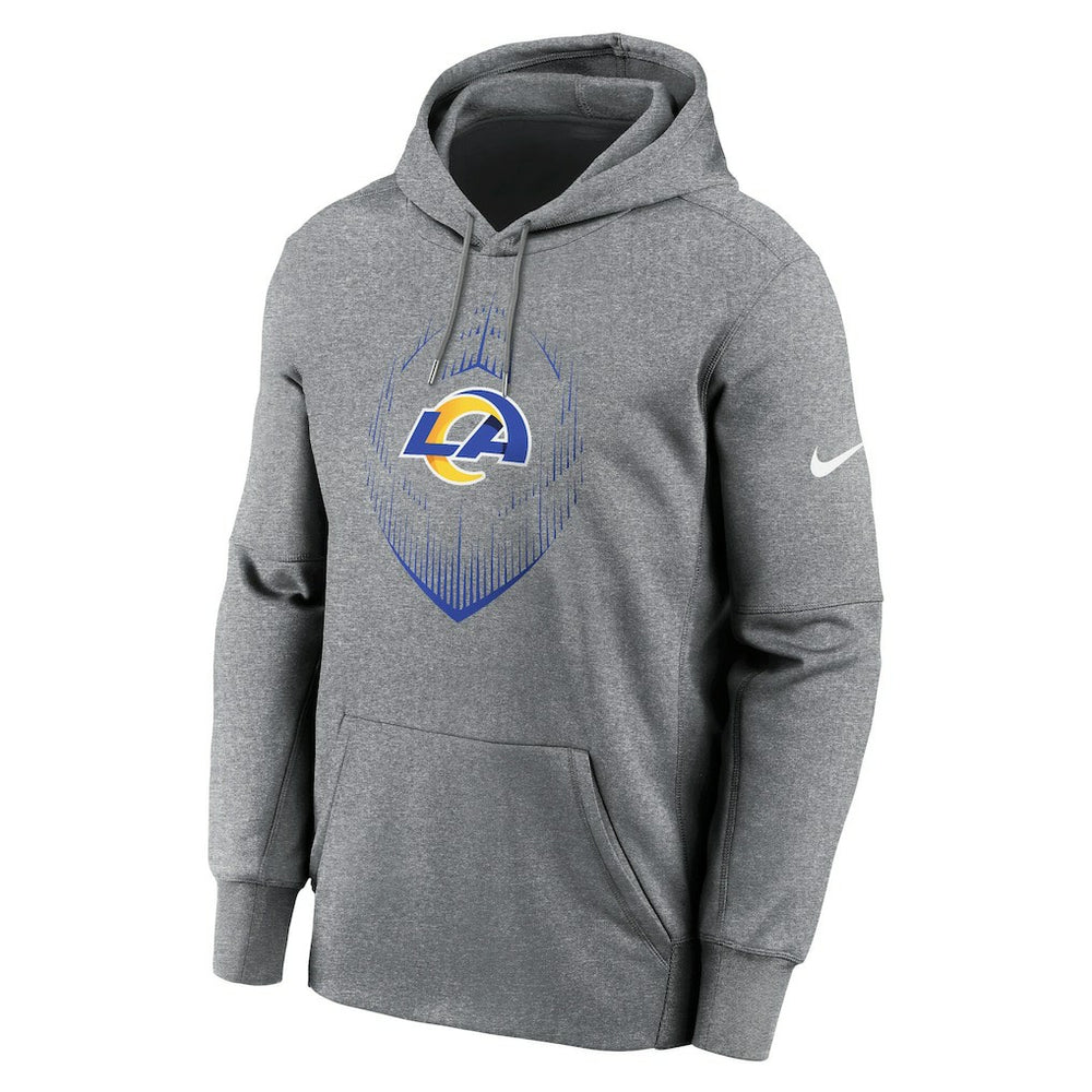 Los Angeles Rams Icon Performance Pullover Hoodie Heather Gray - Nike